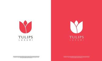 eenvoudig tulpen logo ontwerp modern concept vector