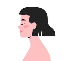 portret van een mooie vrouw in profiel vector