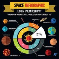 ruimte infographic, vlakke stijl vector