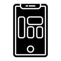 glyph-pictogram voor mobiele telefoons vector