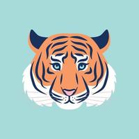 tijger hoofd trendy vectorillustratie. vector