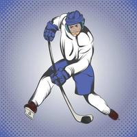 strip hockeyspeler vector