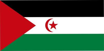 nationale vlag van sahrawi Arabische democratische republiek vector
