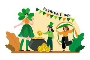 st. patrick dag illustratie concept vector