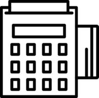 pos terminal vector lijn icoon