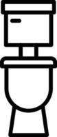 water closet vector lijn pictogram