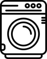 wasmachine vector lijn pictogram