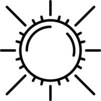 zon vector lijn icoon