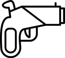 flare gun vector lijn icoon