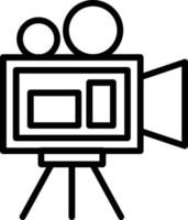 videocamera vector lijn icoon