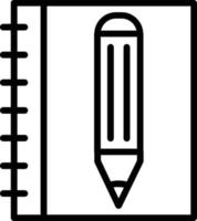 schetsboek vector lijn pictogram
