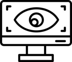oog vector lijn icoon