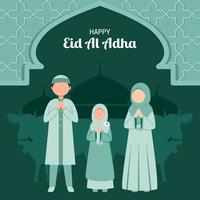 gelukkig eid al adha vector