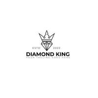 diamant koning logo vector, geschikt voor sieraden bedrijven, eenvoudig logo vector