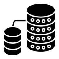 database glyph-pictogram vector