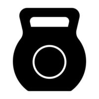 kettlebell glyph-pictogram vector