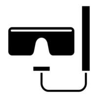 zwembril glyph icon vector