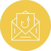 e-mail phishing lijn cirkel achtergrond icoon vector