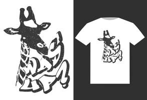 vectorillustratiedruk met girafafbeeldingen en tekst, geschikt om op een t-shirt of sweatshirt, overhemdsontwerp, overhemdsdruk, drukgiraf, schetsgiraf, modeoverhemd, safarioverhemd af te drukken vector