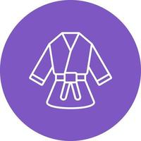 kimono lijn cirkel achtergrond icoon vector