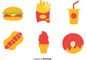 Collectie Van Fast Food Vector