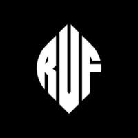 rvf cirkel letter logo ontwerp met cirkel en ellipsvorm. rvf ellipsletters met typografische stijl. de drie initialen vormen een cirkellogo. rvf cirkel embleem abstracte monogram brief mark vector. vector