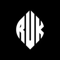 rvk cirkel letter logo ontwerp met cirkel en ellipsvorm. rvk ellipsletters met typografische stijl. de drie initialen vormen een cirkellogo. rvk cirkel embleem abstracte monogram brief mark vector. vector