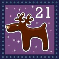 kerst adventskalender voor kinderen. vectorkerstmisillustratie met Kerstmis verfraaien. vector