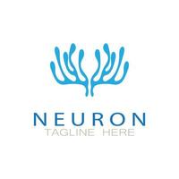 neuron logo of zenuwcel logo ontwerp, molecuul logo illustratie sjabloon icoon met vector concept