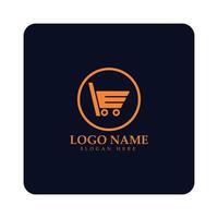 e-commerce logo en online winkel logo-ontwerp met modern concept vector