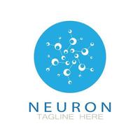 neuron logo of zenuwcel logo ontwerp, molecuul logo illustratie sjabloon icoon met vector concept