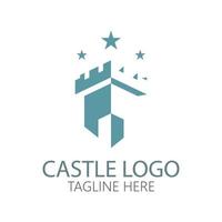 kasteel logo symbool vector illustratie ontwerpsjabloon