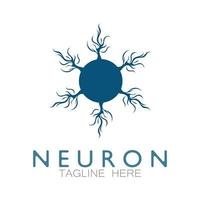 neuron logo of zenuwcel logo ontwerp, molecuul logo illustratie sjabloon icoon met vector concept