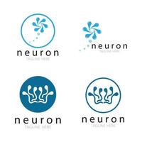 neuron logo of zenuwcel logo ontwerp, molecuul logo illustratie sjabloon icoon met vector concept