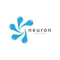 neuron logo of zenuwcel logo ontwerp, molecuul logo illustratie sjabloon icoon met vector concept