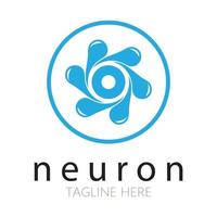 neuron logo of zenuwcel logo ontwerp, molecuul logo illustratie sjabloon icoon met vector concept