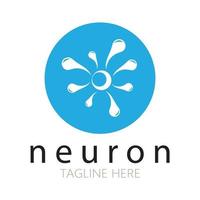 neuron logo of zenuwcel logo ontwerp, molecuul logo illustratie sjabloon icoon met vector concept