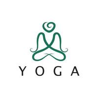 logo ontwerp van mensen die yoga doen symbool pictogram illustratie vector