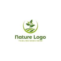 groene natuur boerderij logo ontwerpsjabloon vector