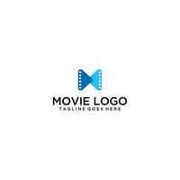 letter m film logo ontwerp vector