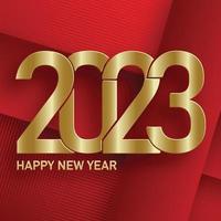 gelukkig nieuwjaar 2023, feestelijk patroon op gekleurde achtergrond vector