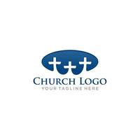 kerk logo teken ontwerp vector