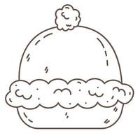 bes cupcake in doodle vector