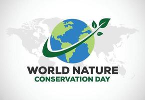 wereld natuurbehoud dag vectorillustratie vector