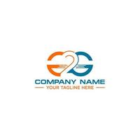 g 2 g eerste logo-ontwerp voor uw bedrijf vector