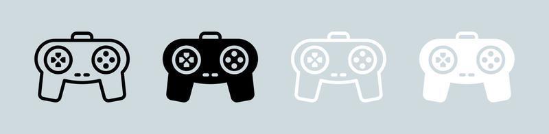 joystickpictogram in zwarte en witte kleuren. spelconsole teken vectorillustratie. vector