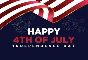 gelukkige onafhankelijkheidsdag, de nationale feestdag van 4 juli. vector illustratie