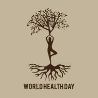 Wereldgezondheidsdag concepttekstontwerp, 7 april. geneeskunde en gezondheidszorg imago. bewerkbare vectorillustratie belettering, logo, banner, geheugensteuntje, typografie. vector