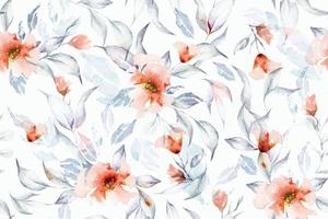 naadloze patroon van oranje bloemen getekend met watercolor.for het ontwerp van het behang of de stof, vintage style.blooming bloem schilderij voor summer.botany achtergrond. vector