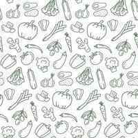 naadloos patroon met vegetarisch eten. vectorillustratie. vector